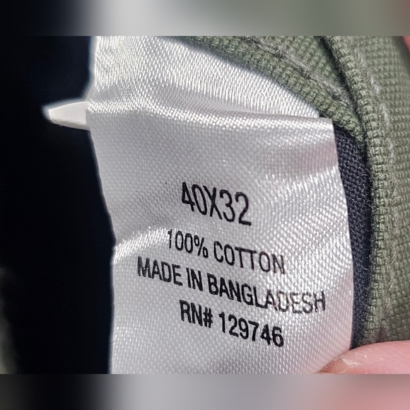 Blue Mountain Men's Canvas Relaxed Fit 5 Pocket Pants Men 40 X 32 NWT Green - Picture 7 of 9